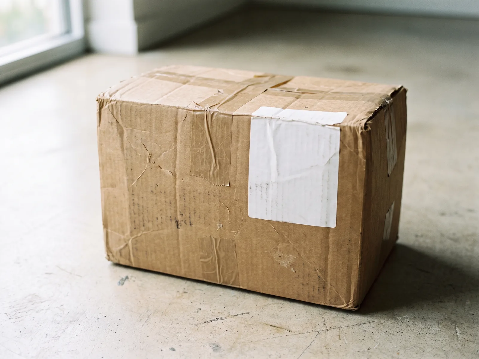 Caja lisa sin marca, lista para enviar al cliente final
