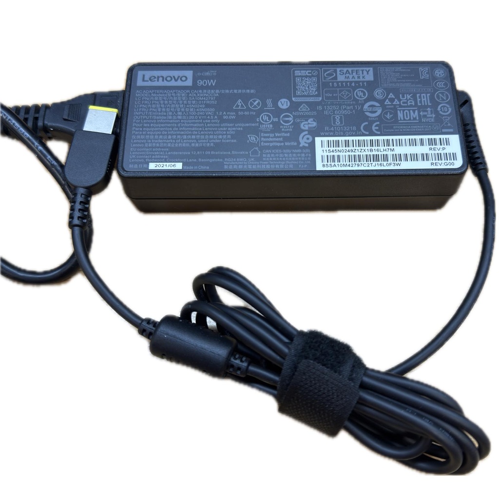 Cargador Portátil - Lenovo Punta Cuadrada grande 90W [ADLX90NDC3A]