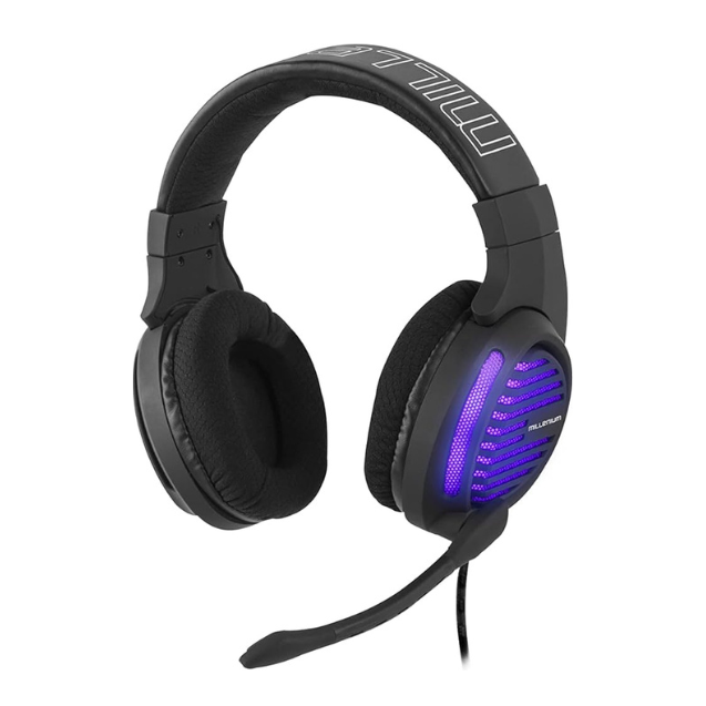 Millenium MH2 - Auriculares gaming advanced para PC con cable de 2,2m, conexión USB, 20 ohmnios, retroiluminado, orejeras aireadas