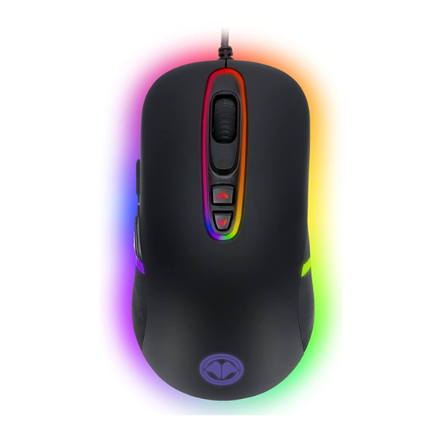 Millenium Raton Gaming Optico MO1 Advanced con Cable para e-Sport Retroiluminacion RGB, Ultra Ligero, 7 Botones Programables