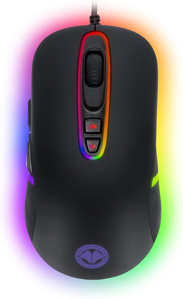 Millenium Raton Gaming Optico MO1 Advanced con Cable para e-Sport Retroiluminacion RGB, Ultra Ligero, 7 Botones Programables