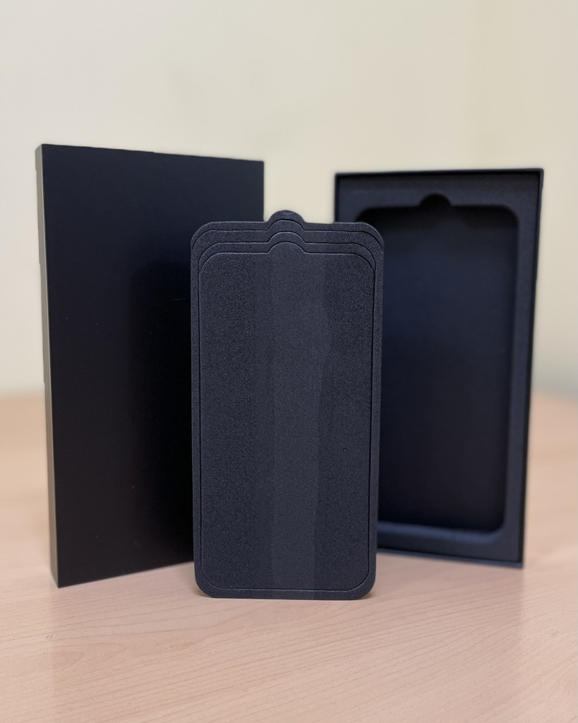 Caja para venta de teléfonos móviles con acolchamiento adaptable